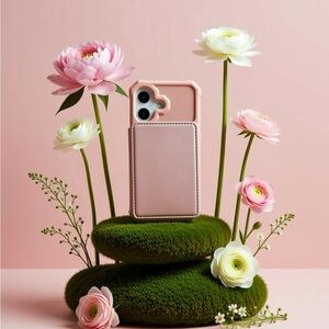 Pink Leather Wallet Phone Case - Compatible Smartphone Accessory for iPhone 17